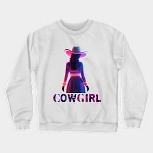 Neon Cowgirl Mystery: Bold Design for the Brave Crewneck Sweatshirt